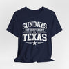 Dark Slate Gray Texas Football Shirt – Sundays Hit Different in Texas Dallas Game Day T Shirt