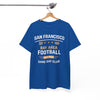 White Smoke San Francisco Bay Area Football Tee — "Game Day Club" Vintage Sports Shirt