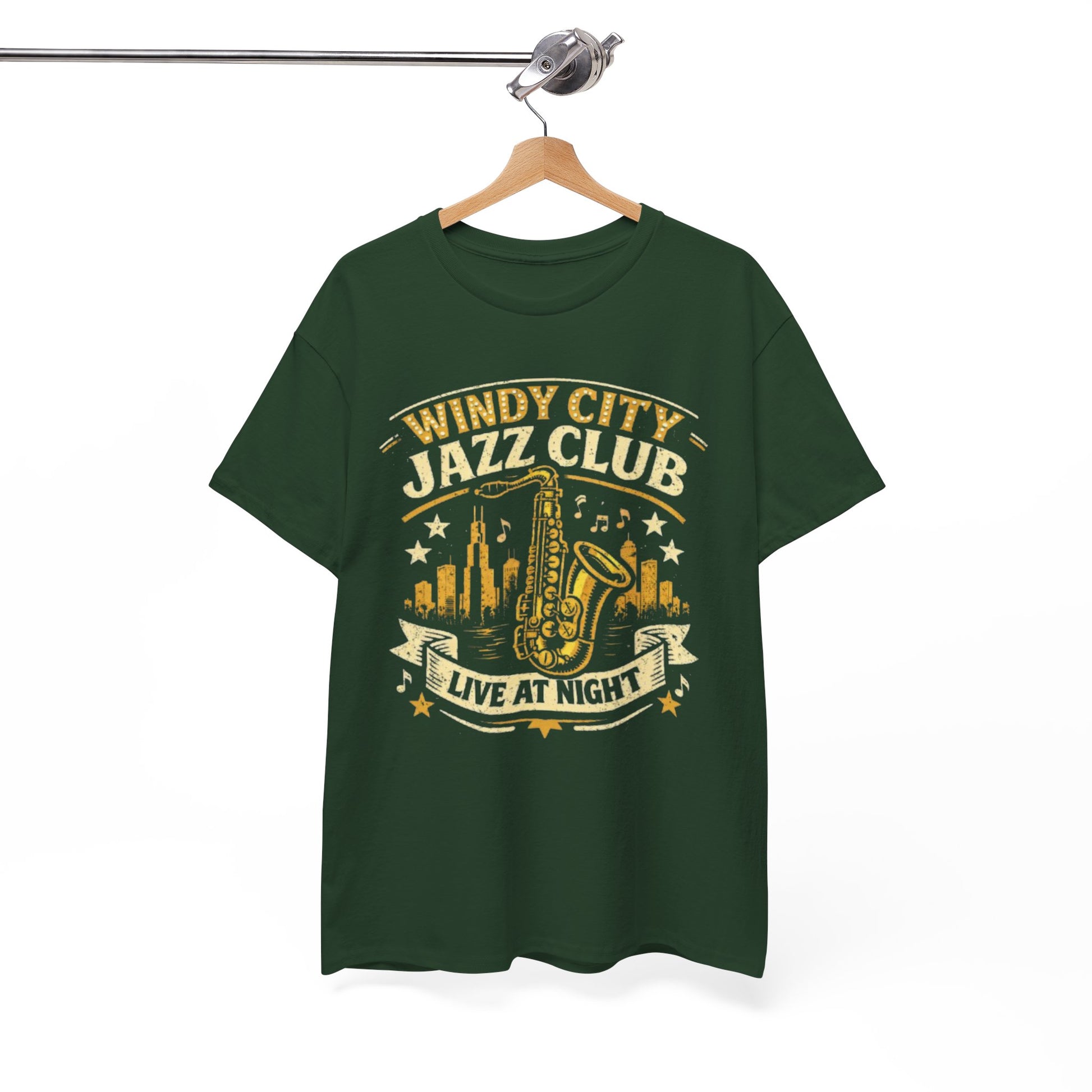 White Smoke Windy City Jazz Club T-Shirt – Vintage Chicago Music Streetwear Tee
