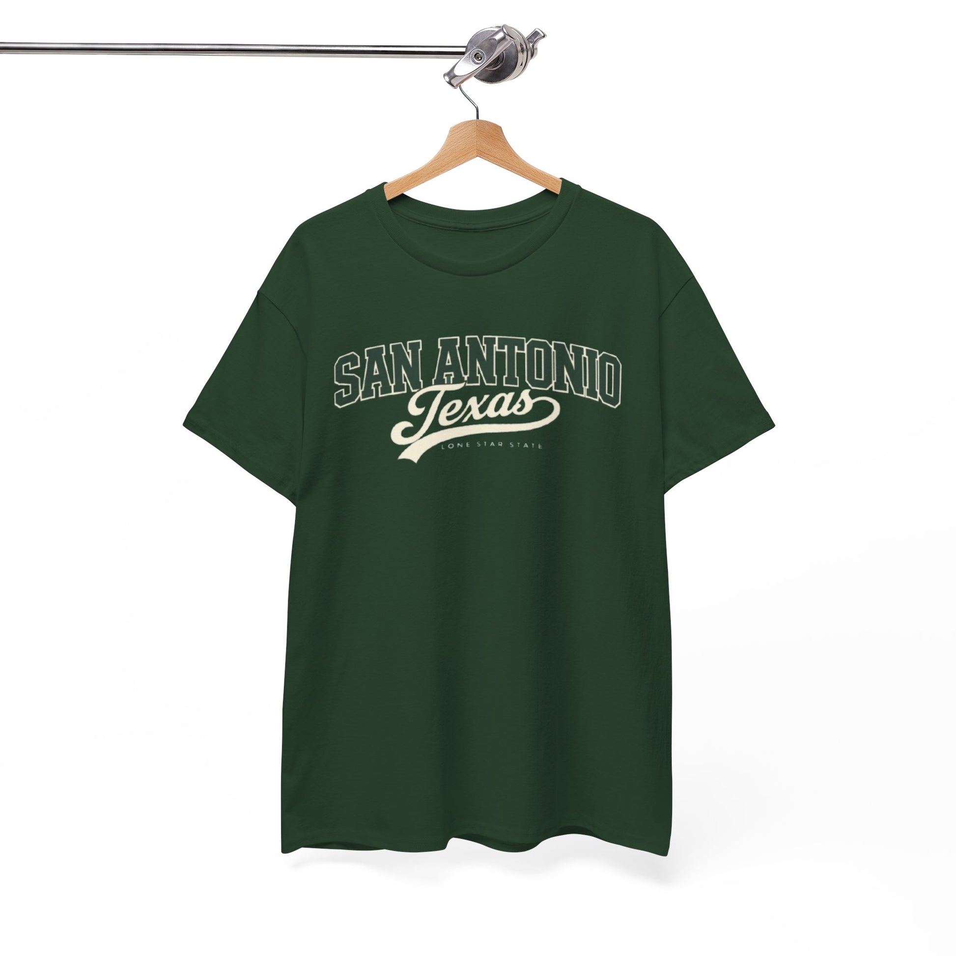White Smoke San Antonio Texas Vintage Tee — Retro City Script T-Shirt