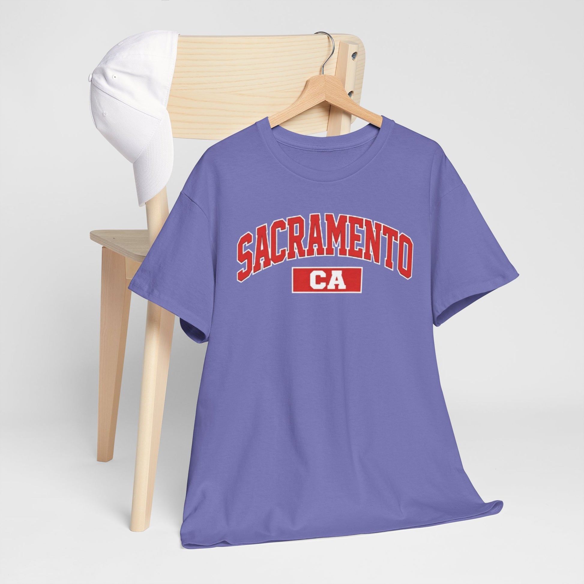 Light Slate Gray Sacramento CA Arch Tee — Retro College-Style City T-Shirt