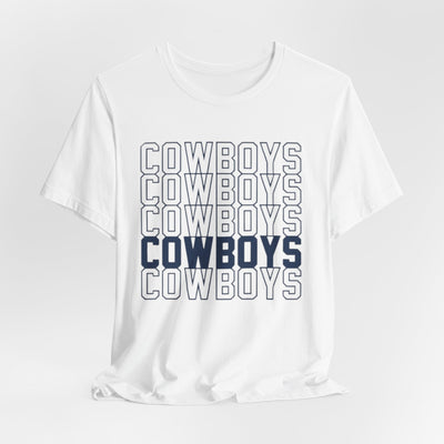 Cowboys Football Repeat Graphic Tee — Bold Layered Team Shirt – breathable comfort wear, football shirt, image 1.0