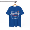 White Smoke Boston Champs T-Shirt — The Hub City Athletic Tee (Massachusetts 617)