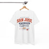 San Jose streetwear Bay Area Athletic T-Shirt — California college style graphic Tee – lightweight game day shirt, game day outfit, image 1