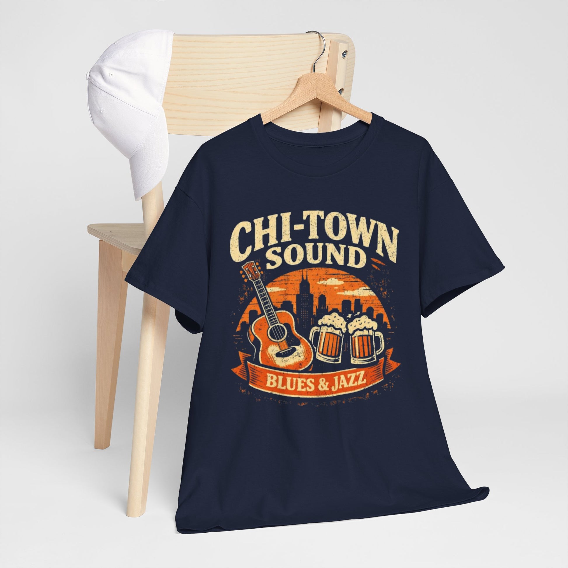 Dark Slate Gray Chicago’s blues and jazz Chi-Town Sound Blues & Jazz T-Shirt