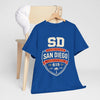 Lavender San Diego 619 Badge T-Shirt — SD Champs Division Vintage Crest