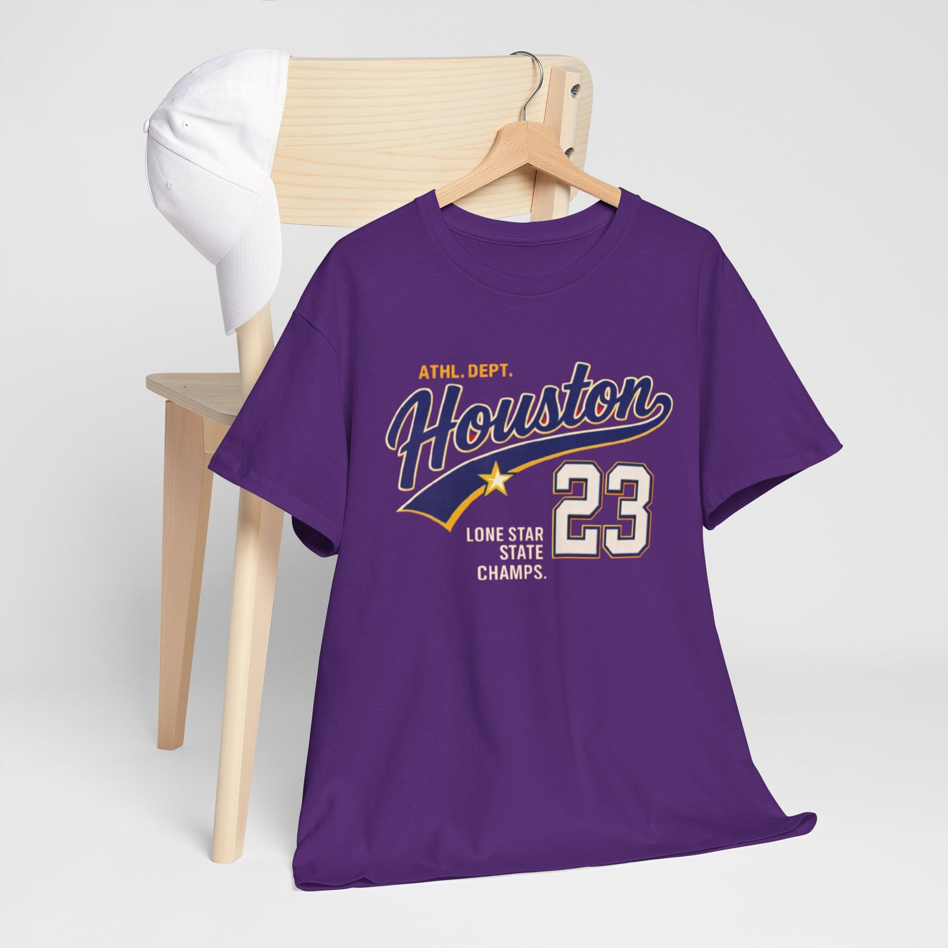 Lavender Houston 23 tee city athletic shirt retro sports vintage tee