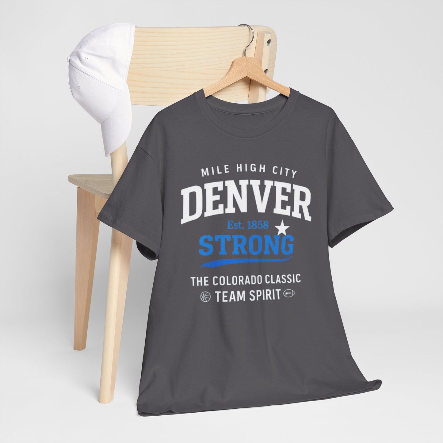 Dim Gray Denver Strong T‑Shirt — Mile High City Team Spirit