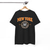 White Smoke New York 62 Baseball Tee – Vintage Athletic Graphic T‑Shirt