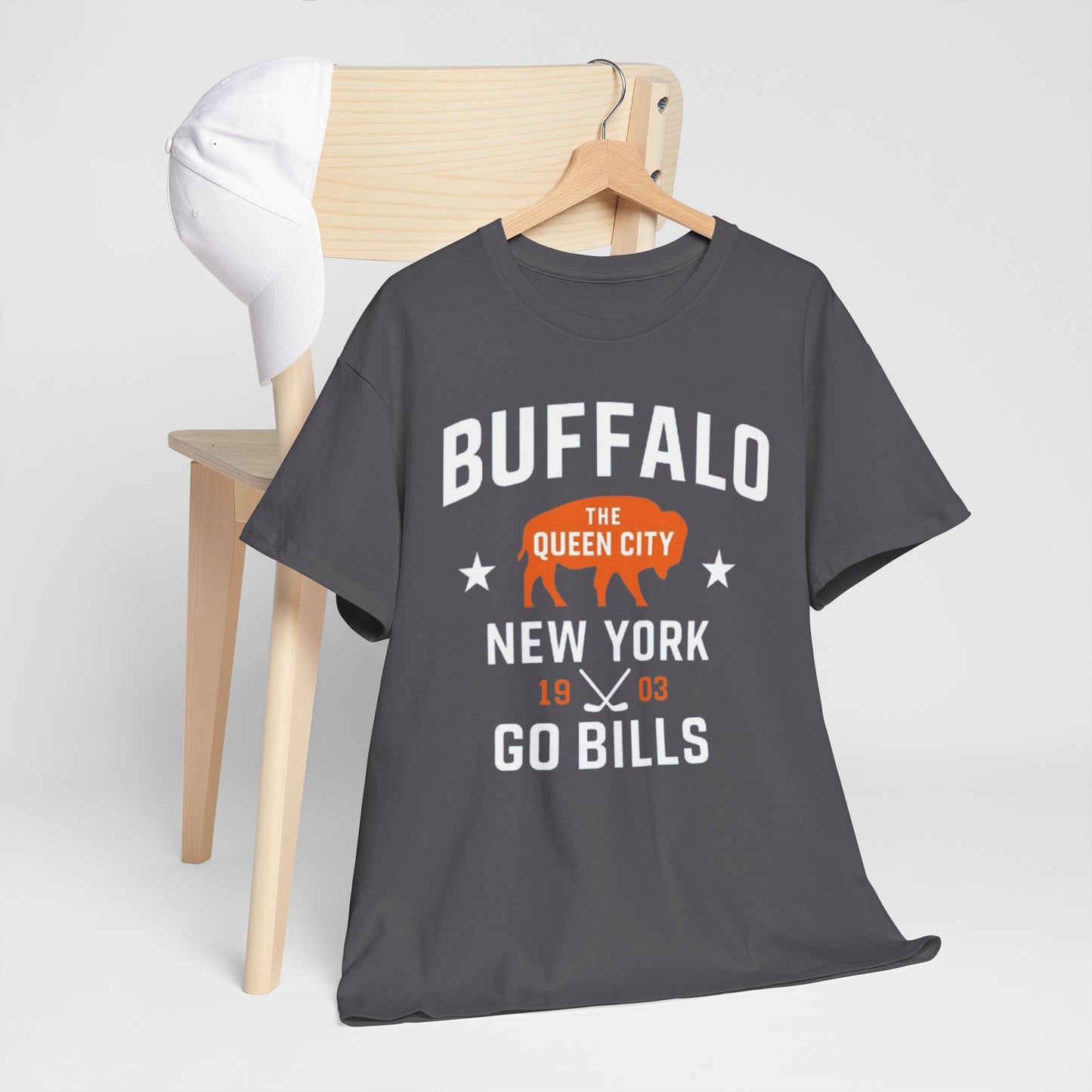 Dim Gray Buffalo New York "The Queen City" Go Bills T-Shirt