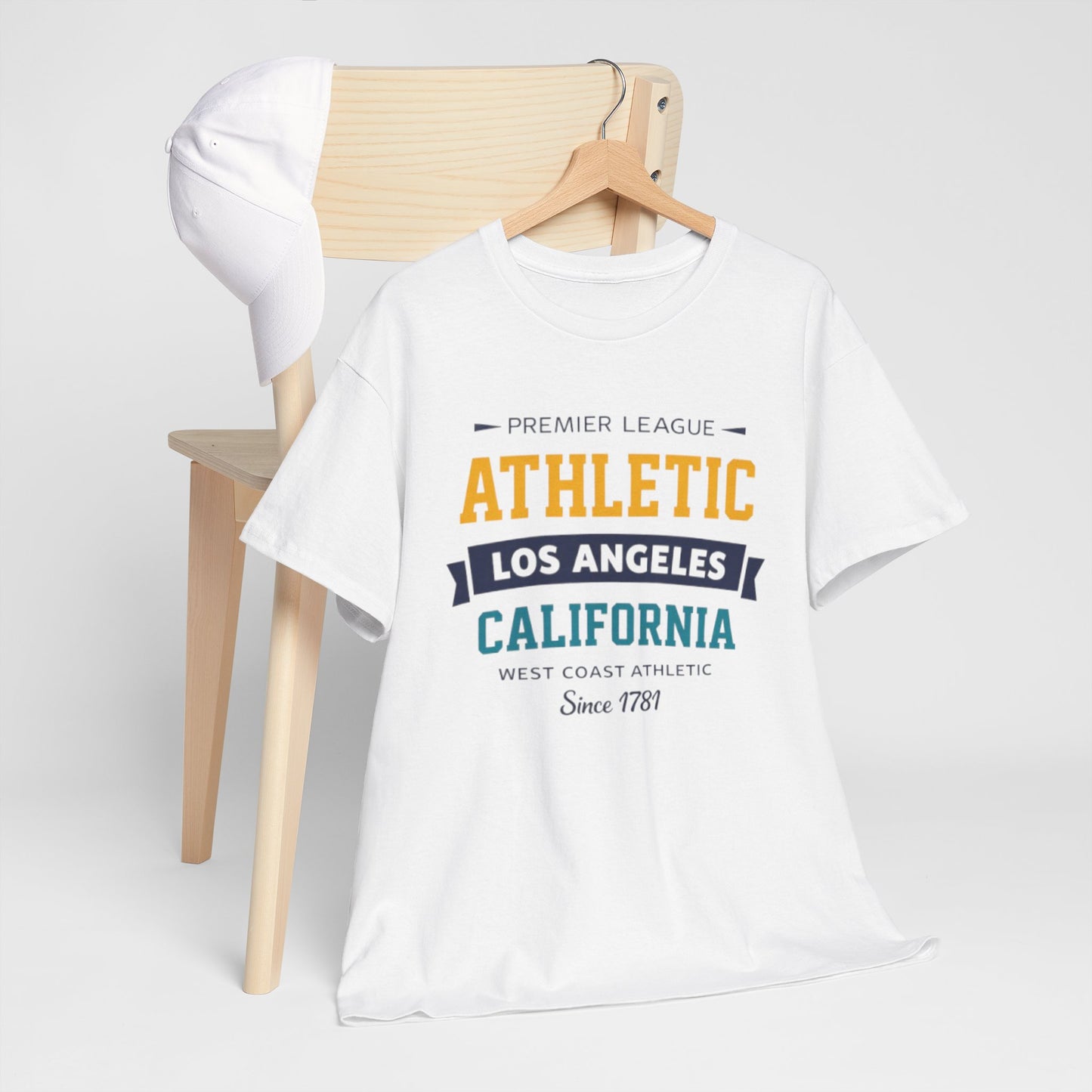 Lavender Athletic Los Angeles California Tee — Vintage West Coast Sports T-Shirt