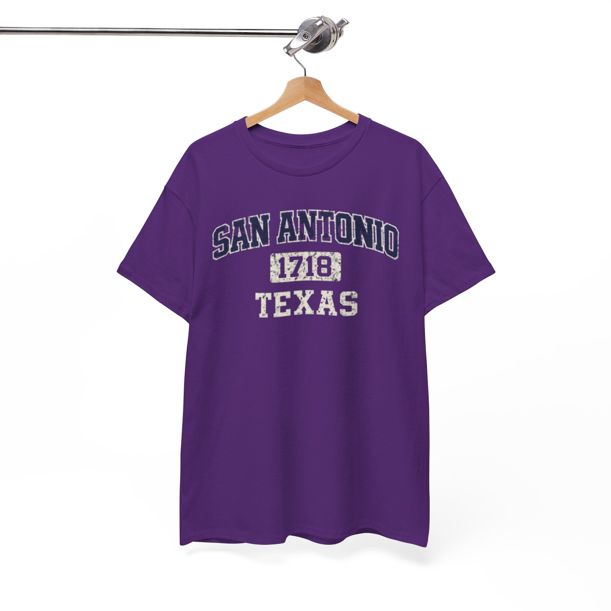 White Smoke San Antonio 1718 Texas T-Shirt — Vintage Collegiate City  Tee