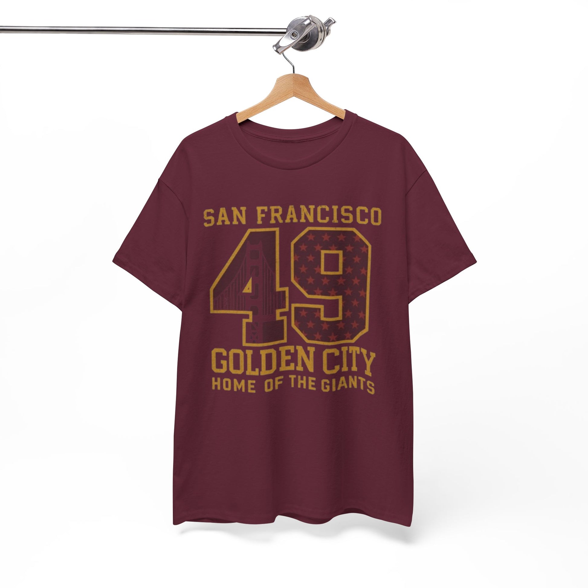 White Smoke San Francisco 49 Golden City Graphic T-Shirt – Vintage Sports City Design