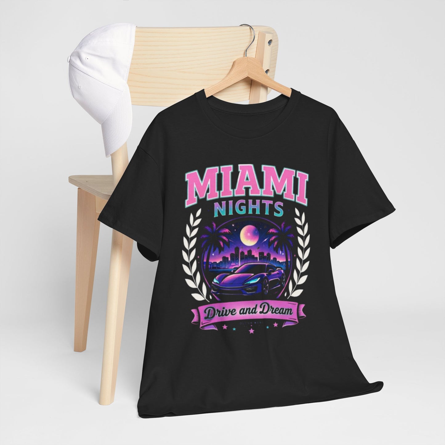 Neon City Miami Nights Drive and Dream Graphic T-Shirt – Oversized Streetwear Tee