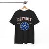 White Smoke Detroit Basketball Tee — EST. 1941 Vintage Sport Graphic Shirt