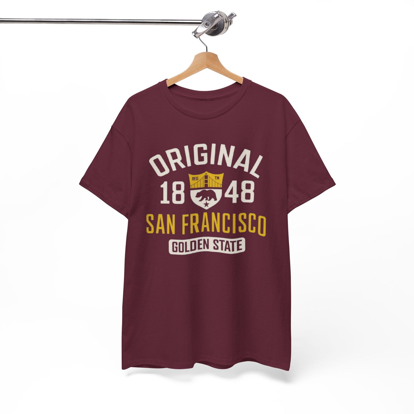White Smoke Original 1848 San Francisco Graphic T-Shirt – Golden State Heritage City Design