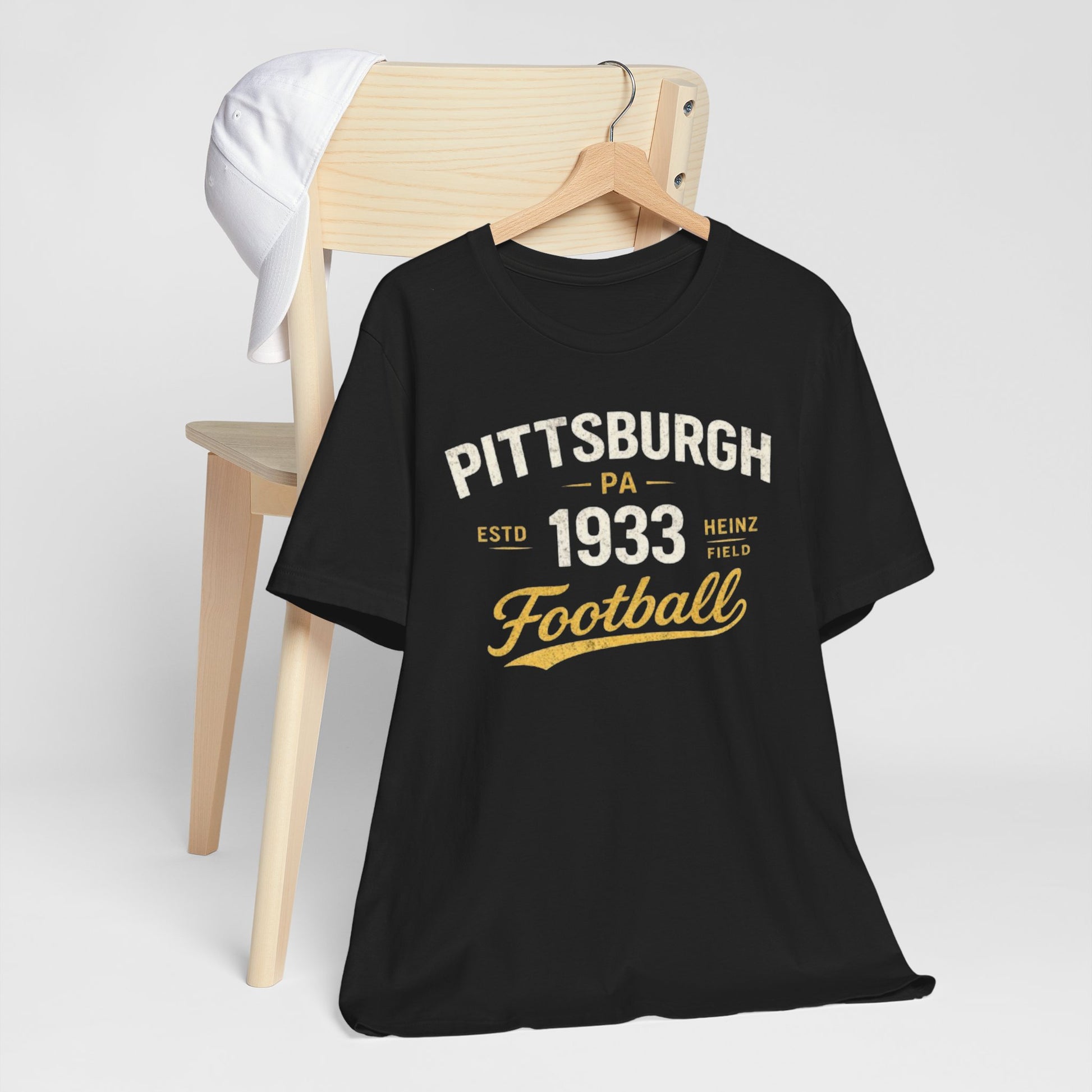 Dark Slate Gray Pittsburgh 1933 Football Tee — Vintage Heinz Field Fan Shirt