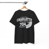 White Smoke Charlotte 704 Varsity Athletic Streetwear T Shirt –  College Graphic Tee