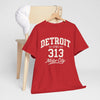 Firebrick Detroit 313 Motor City T-Shirt — Vintage City Tee