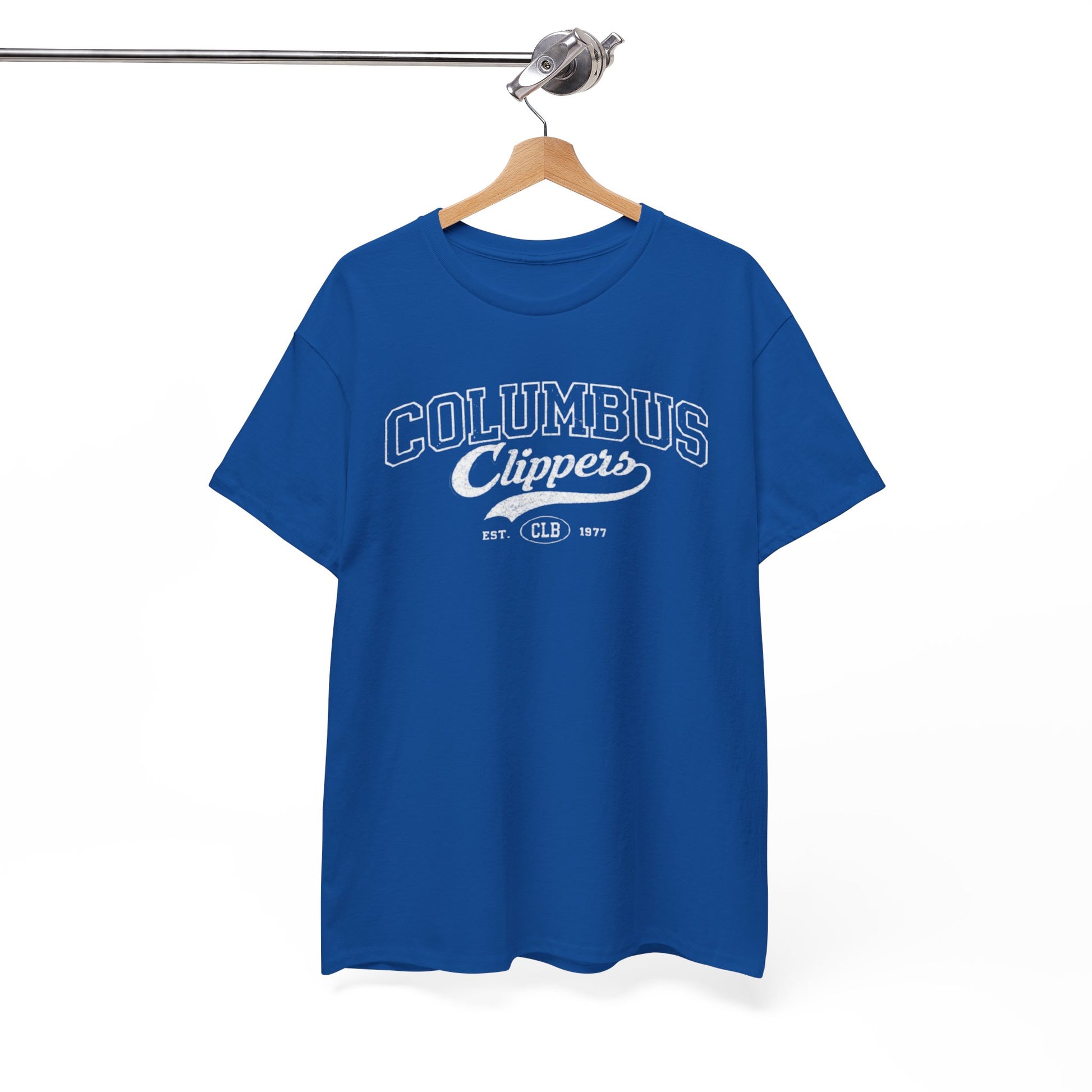 White Smoke Columbus Clippers Baseball Tee — Retro Team  Shirt