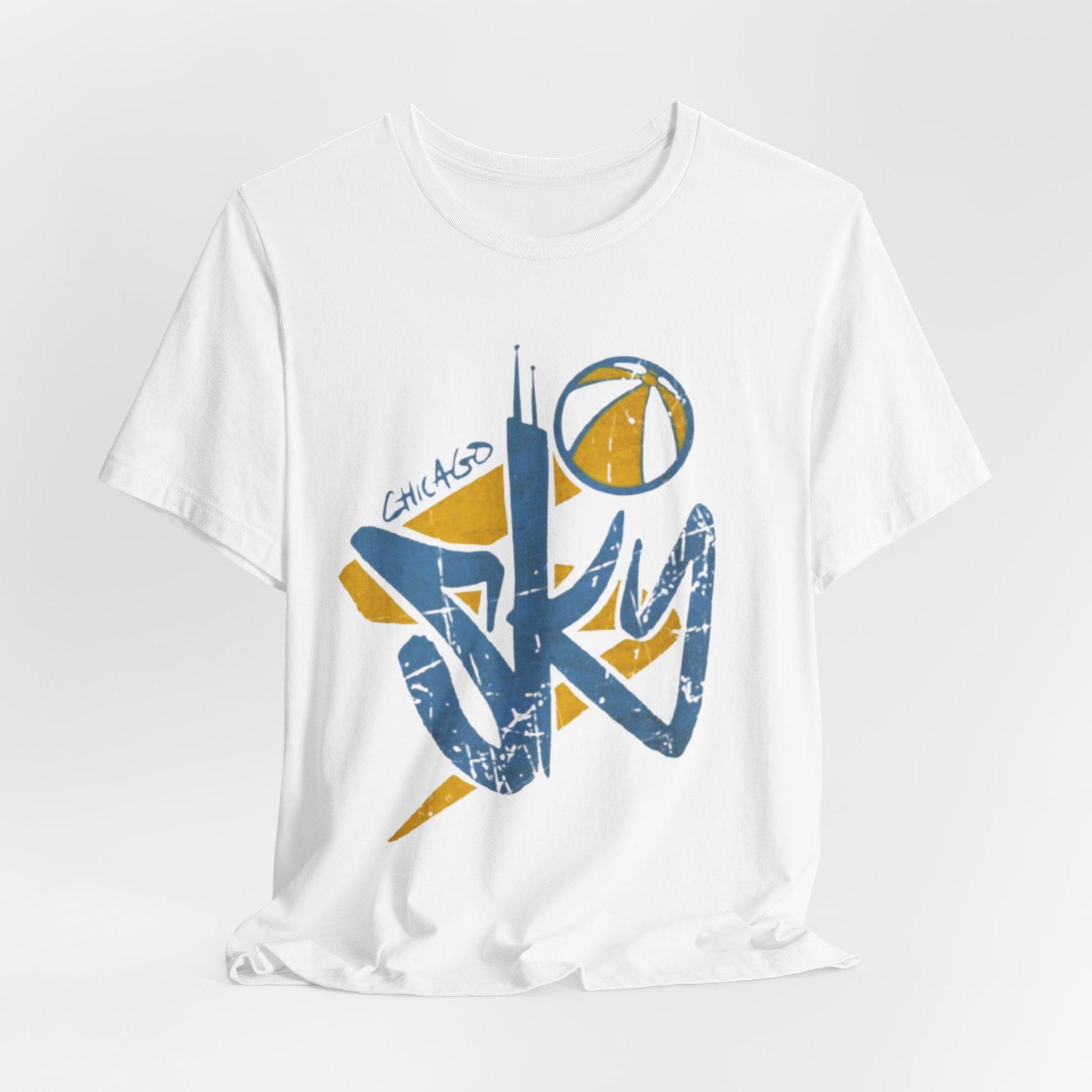 Chicago Sky Basketball Tee – Distressed Logo Graphic Shirt – football shirt, casual fan outfit, image 1.0