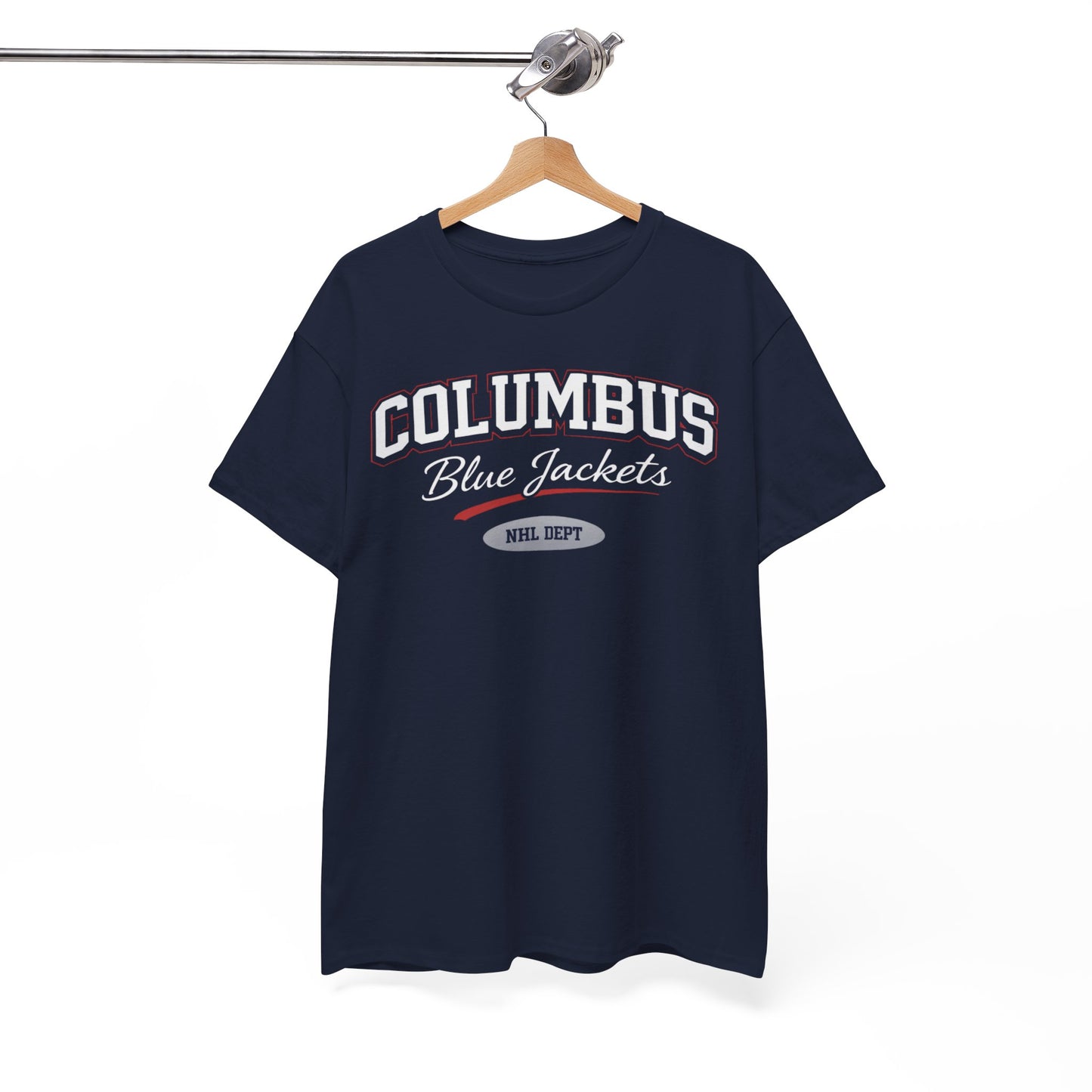 White Smoke Columbus Blue Jackets Vintage varsity-style lettering T-Shirt