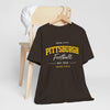 Dark Slate Gray Pittsburgh Football Heinz Field T-Shirt — Vintage Collegiate Crew Tee