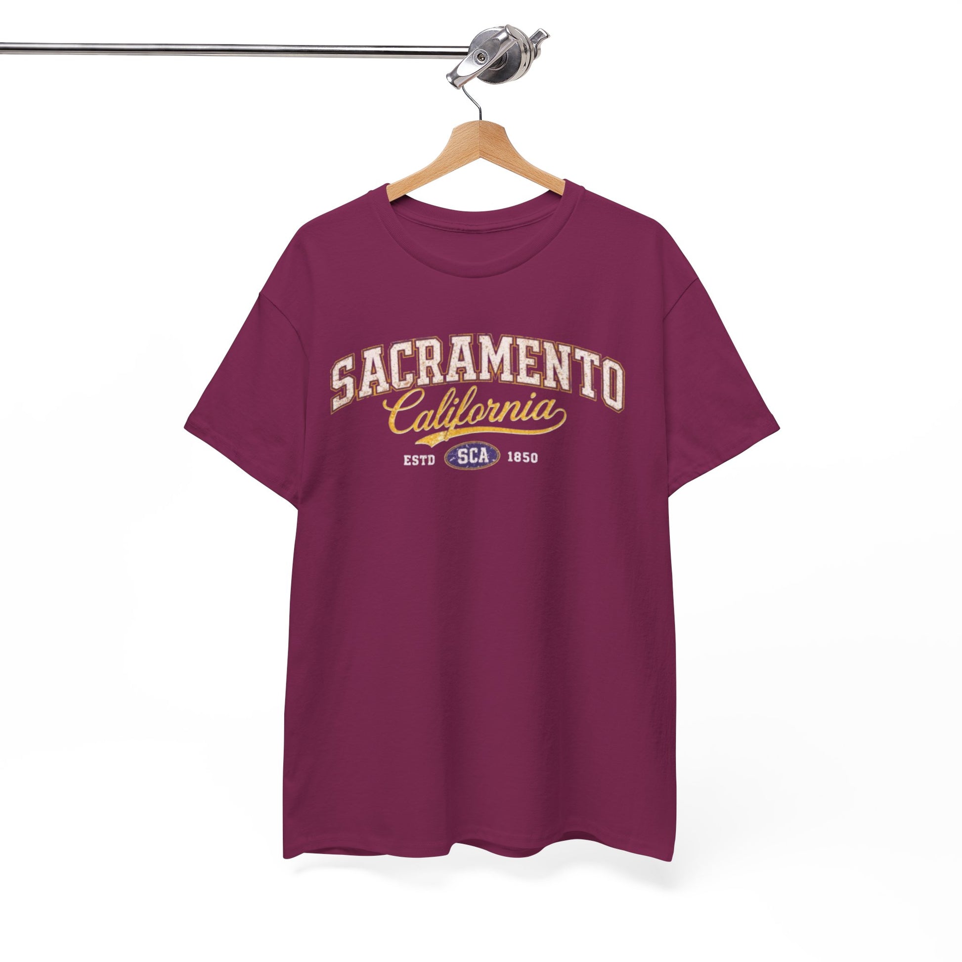 Sacramento California Vintage Collegiate Tee – fan gear, fan gear, image 1.0