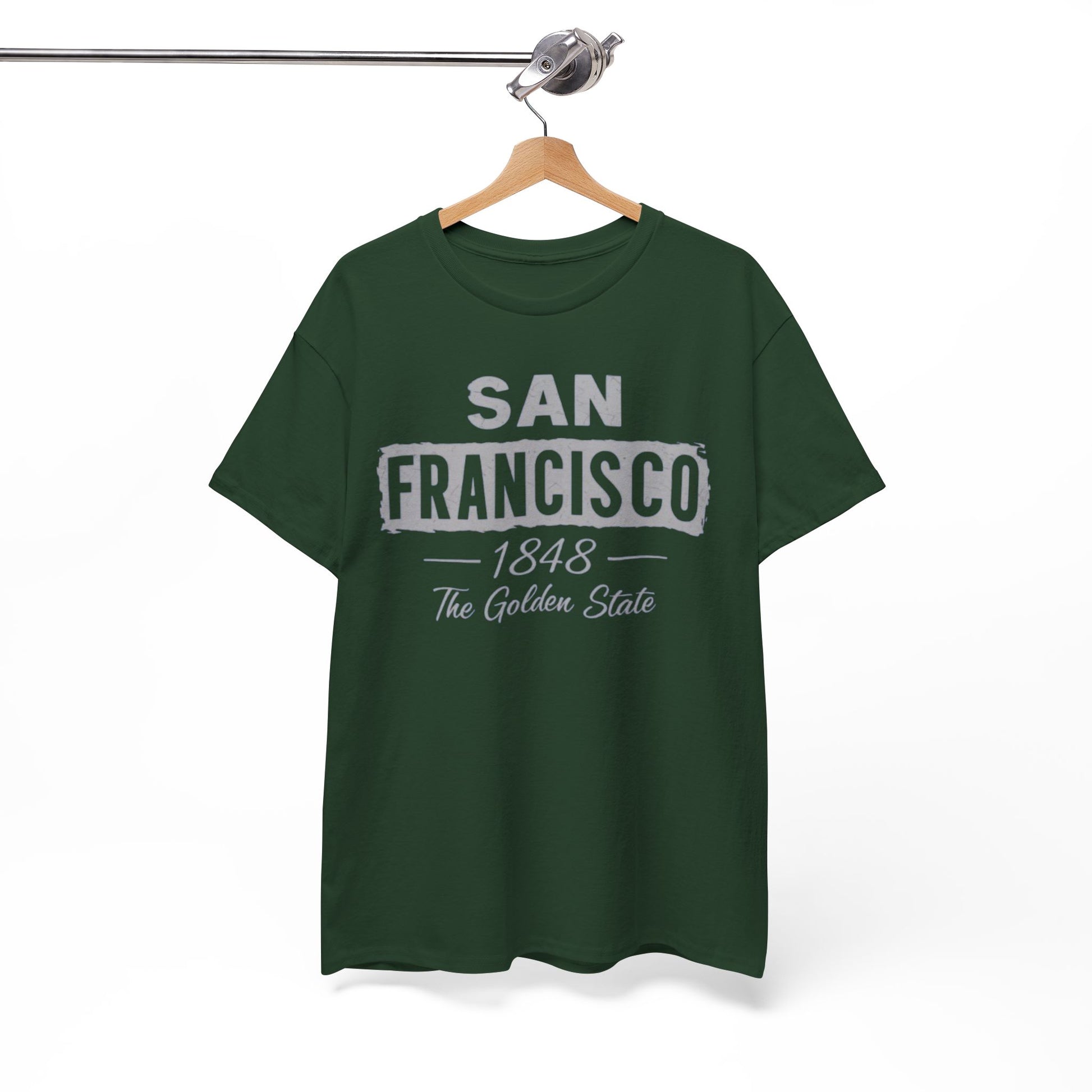 White Smoke San Francisco Golden State Heritage T-Shirt – 1848 City Streetwear Graphic Tee