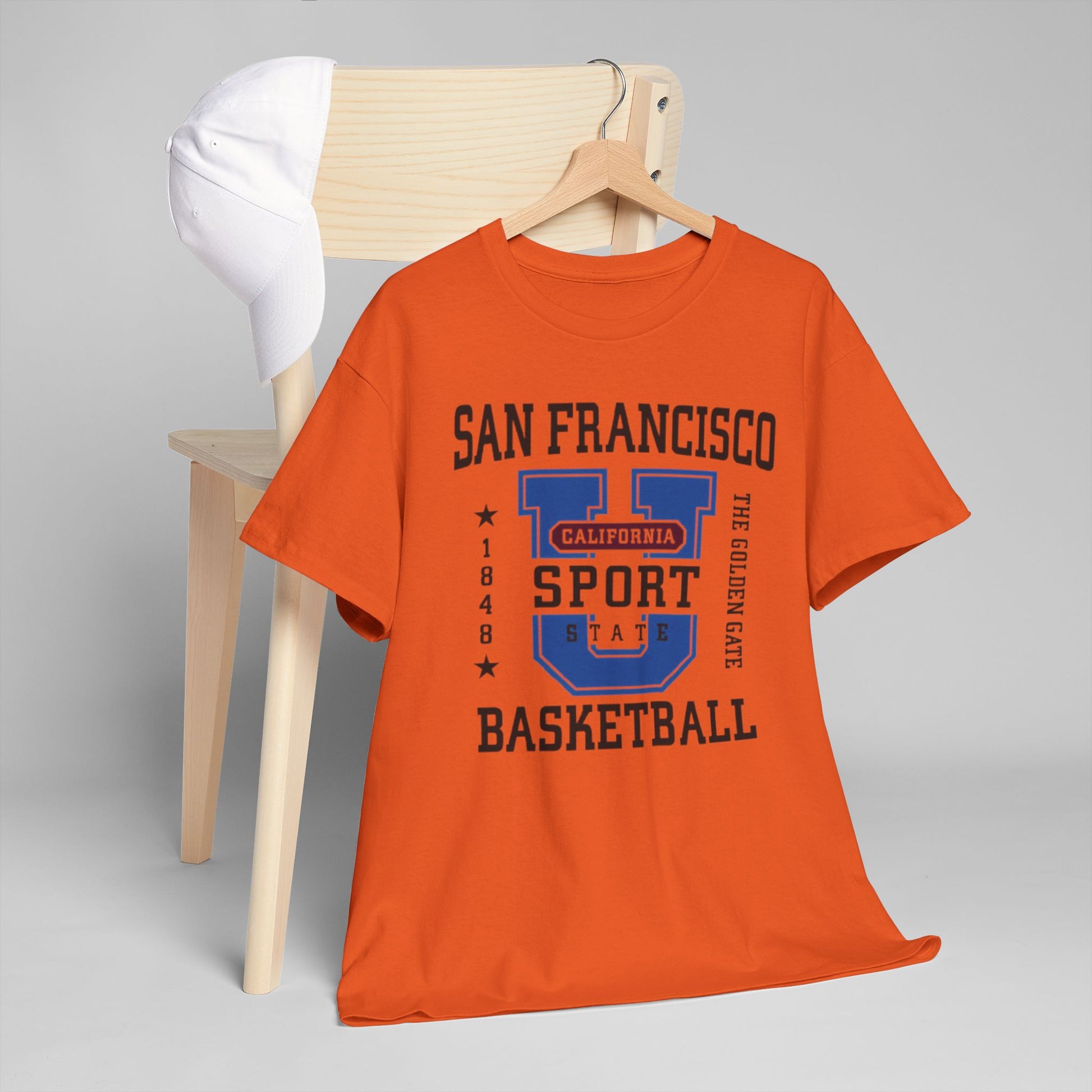 Gray San Francisco Basketball Collegiate Graphic T-Shirt – Golden Gate City Sports Tee
