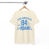 White Smoke Los Angeles athletic shirt  vintage sports  84 jersey tee  college style shirt