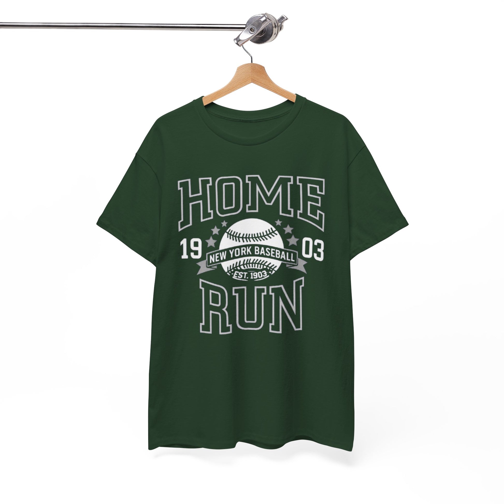 White Smoke Home Run Baseball Tee — Vintage New York Baseball Graphic T‑Shirt