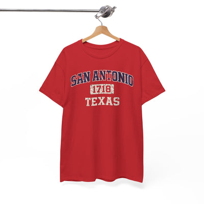 White Smoke San Antonio 1718 Texas T-Shirt — Vintage Collegiate City  Tee
