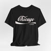 Black Chicago Script T‑Shirt — Vintage Illinois City  Tee