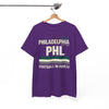 White Smoke Philadelphia PHL Football Tee — Football in Philly Vintage City Shirt