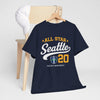 Dark Slate Gray Seattle All Star 20 T‑Shirt — Pacific Northwest Vintage Sports Tee