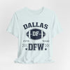 Lavender Dallas DFW Football Tee – Texas Vintage Sports T-Shirt