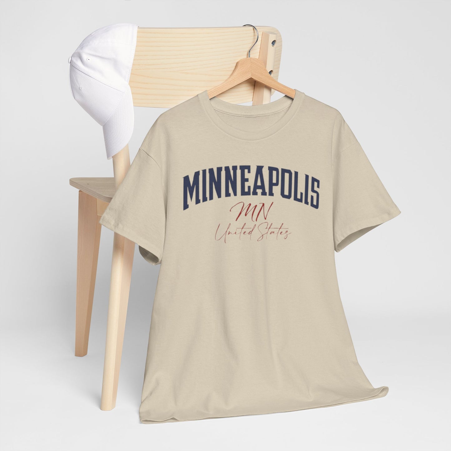 Minneapolis Vintage Script Tee — Minneapolis MN Retro City T-Shirt