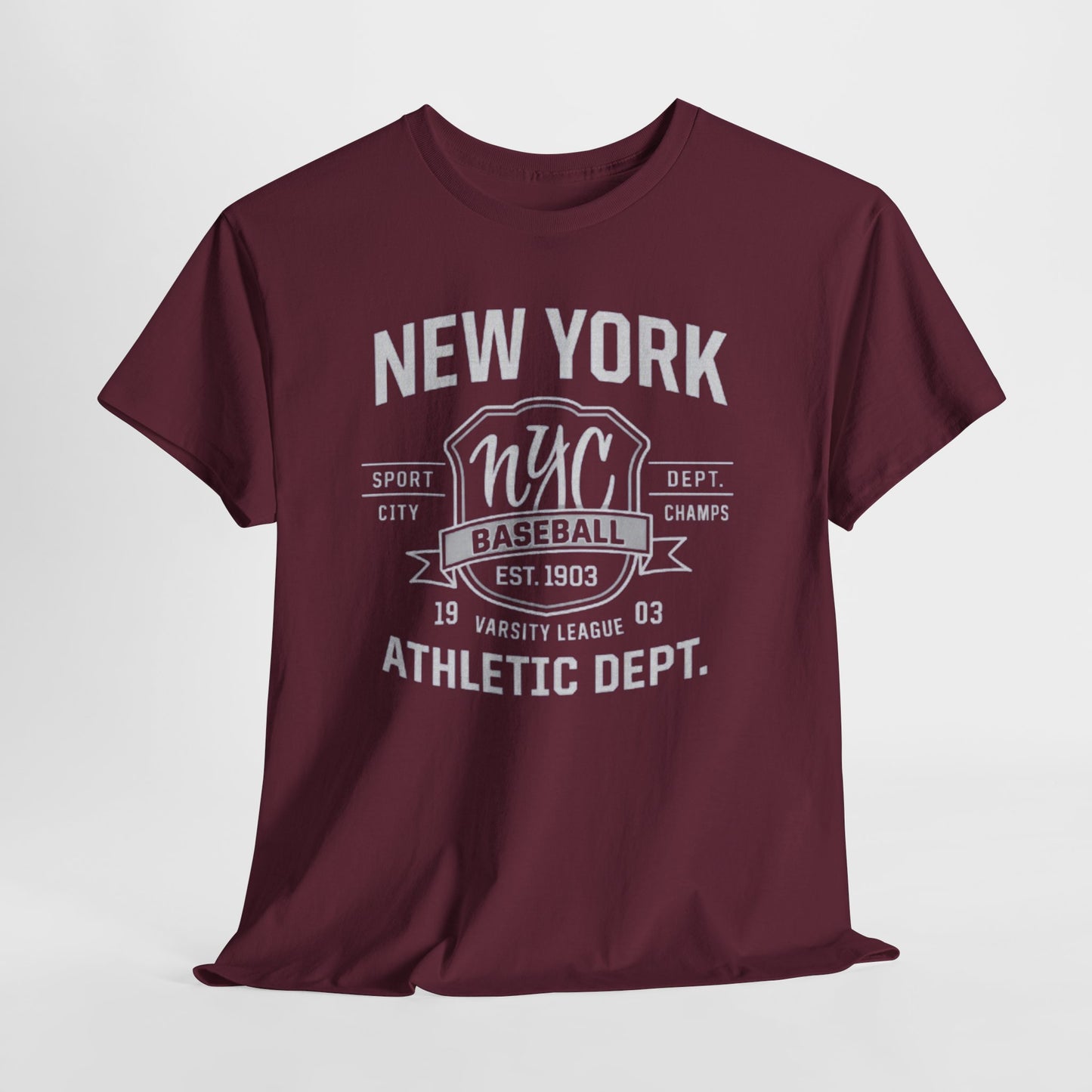 New York NYC Baseball Athletic Dept. T‑Shirt — Vintage Varsity Sports Tee
