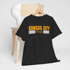 Dark Slate Gray Kansas City Chiefs Retro Stripe T-Shirt
