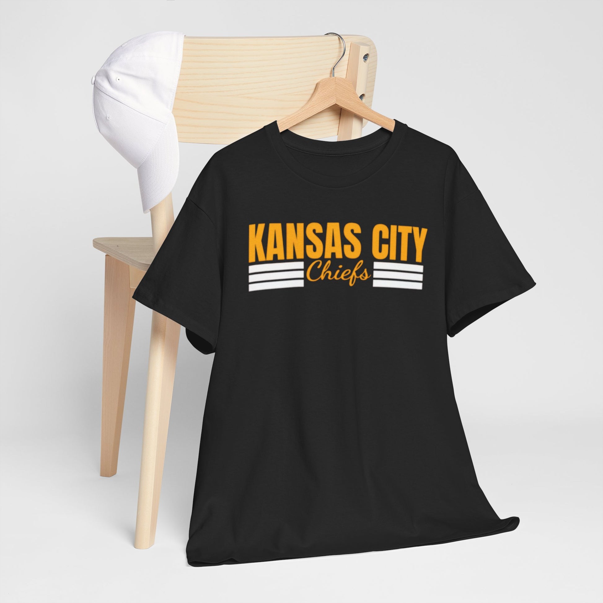 Dark Slate Gray Kansas City Chiefs Retro Stripe T-Shirt
