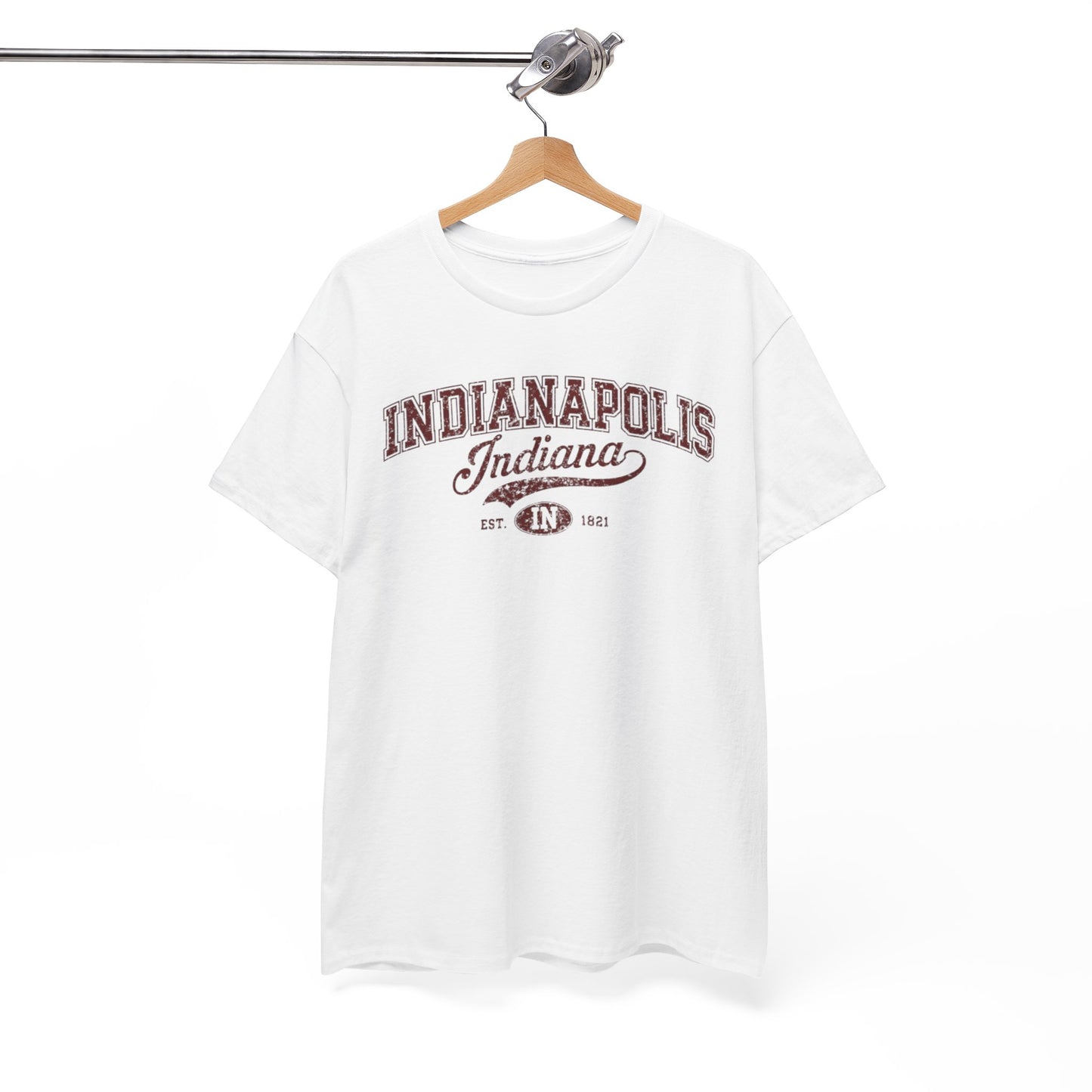 Indianapolis Indiana Vintage College Tee Retro City Graphic T Shirt Classic Midwest Shirt – game day outfit, breathable comfort wear, image 1.0