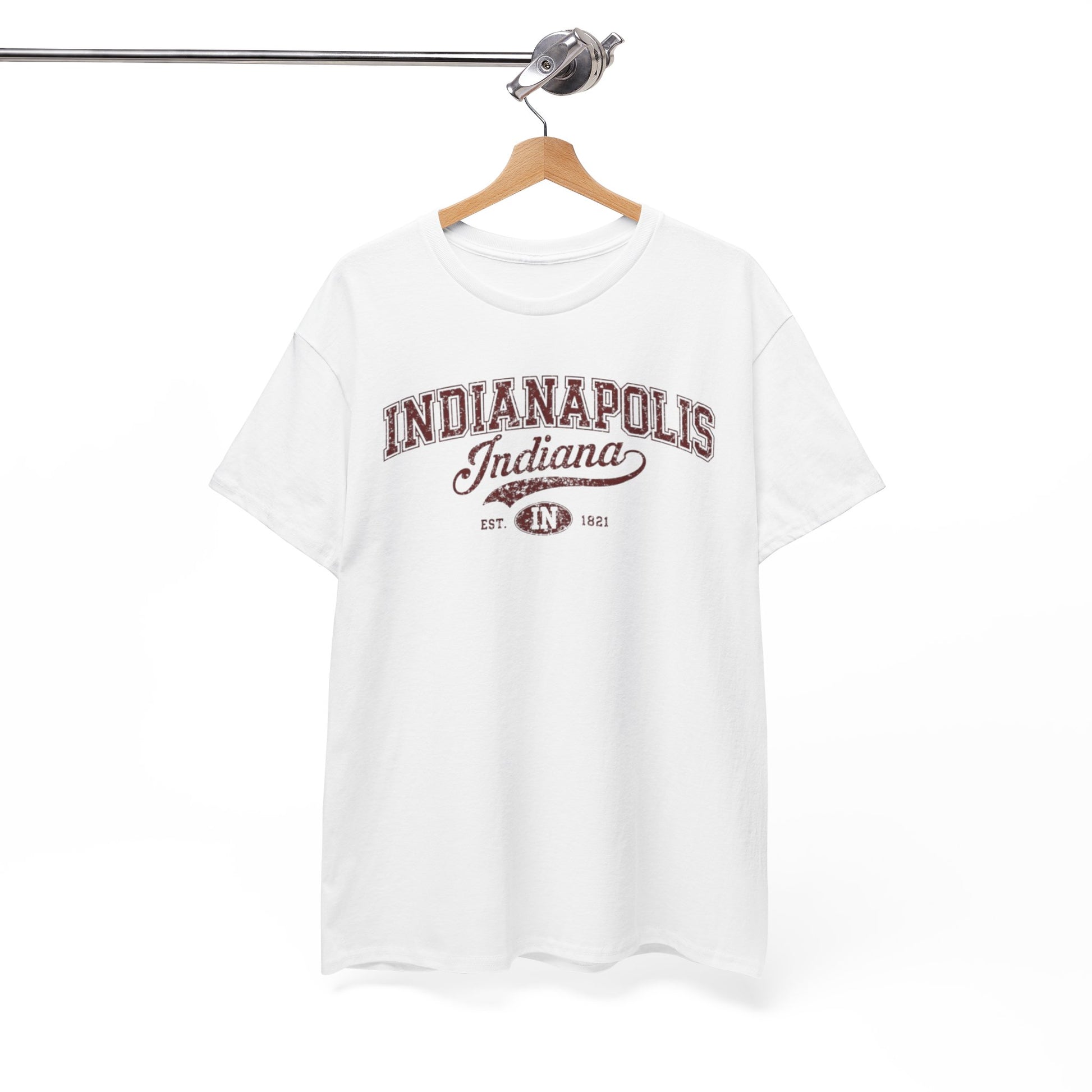Indianapolis Indiana Vintage College Tee Retro City Graphic T Shirt Classic Midwest Shirt – game day outfit, breathable comfort wear, image 1.0