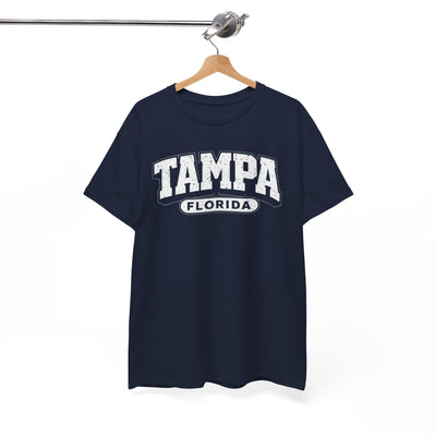 Tampa Florida Vintage  Varsity Tee — Retro City  T-Shirt – casual fan outfit, breathable comfort wear, image 1.0