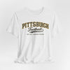 Lavender Pittsburgh Football Tee – Vintage Collegiate Crewneck T-Shirt