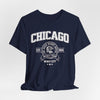 Dark Slate Gray Chicago Hockey Team Tee — Windy City Vintage Hockey Shirt