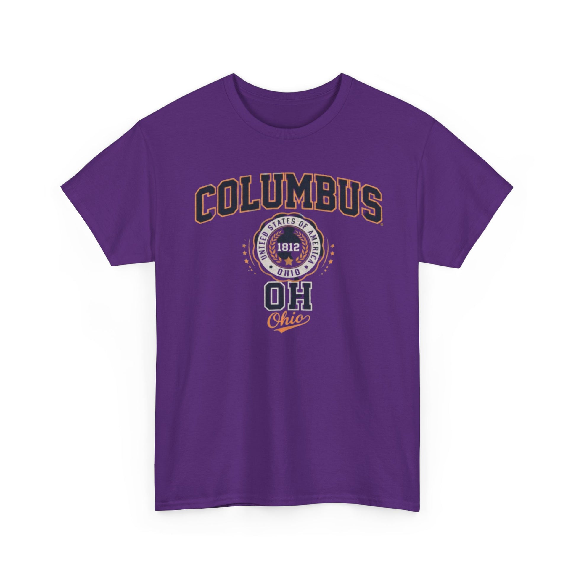 White Smoke Columbus Ohio Seal T-Shirt — Retro City Skyline Tee