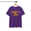 White Smoke Kansas City Chiefs Vintage Football Tee — Retro Script & Player Graphic