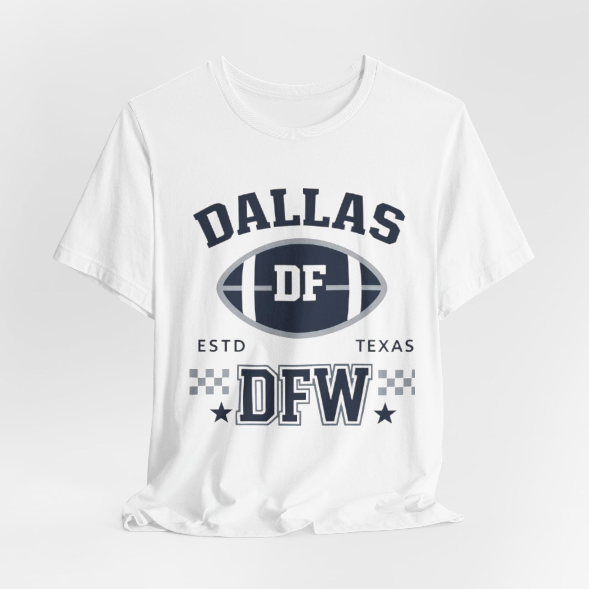 Dallas DFW Football Tee – Texas Vintage Sports T-Shirt – game day outfit, fan gear, image 1.0