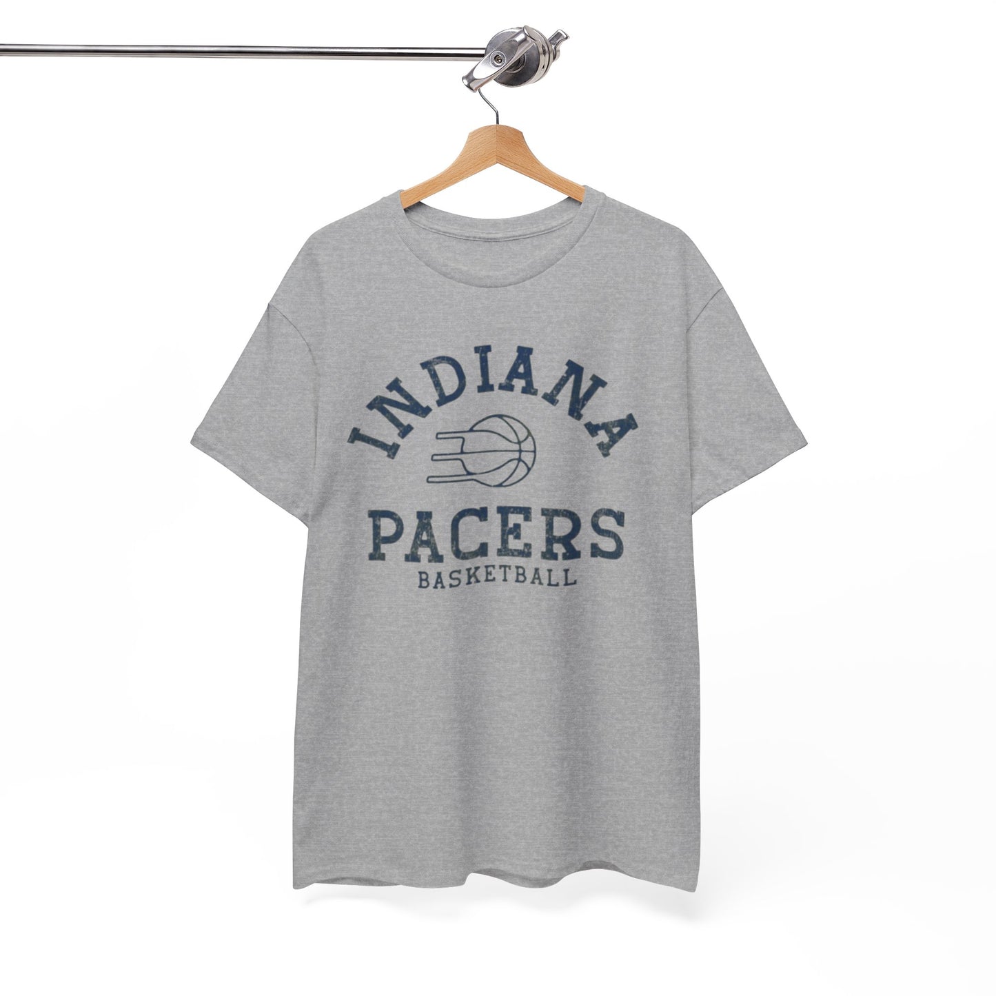 White Smoke Indiana Pacers Basketball Tee — Vintage Varsity  T-Shirt